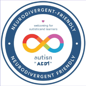 Neurodivergent-Friendly badge — welcoming for autistic and ADHD learners